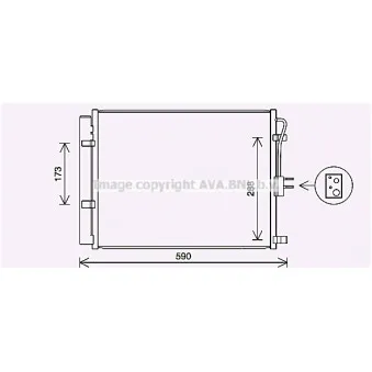 Condenseur, climatisation AVA QUALITY COOLING KA5286D