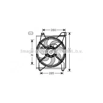 Ventilateur, refroidissement du moteur AVA QUALITY COOLING KA7542