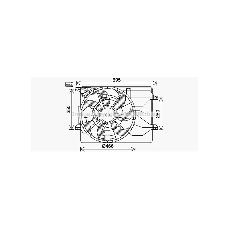 Ventilateur, refroidissement du moteur AVA QUALITY COOLING KA7543