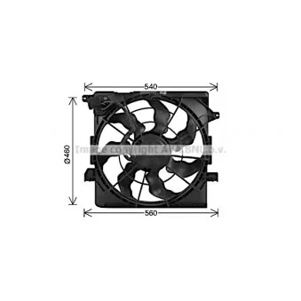 Ventilateur, refroidissement du moteur AVA QUALITY COOLING KA7548