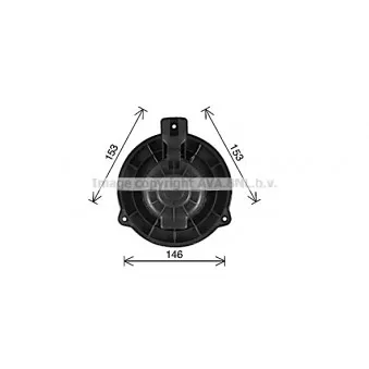 Moteur électrique, pulseur d'air habitacle AVA QUALITY COOLING KA8313
