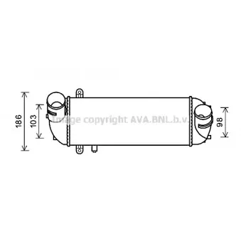 Intercooler, échangeur AVA QUALITY COOLING KAA4212