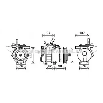 Compresseur, climatisation AVA QUALITY COOLING KAAK161