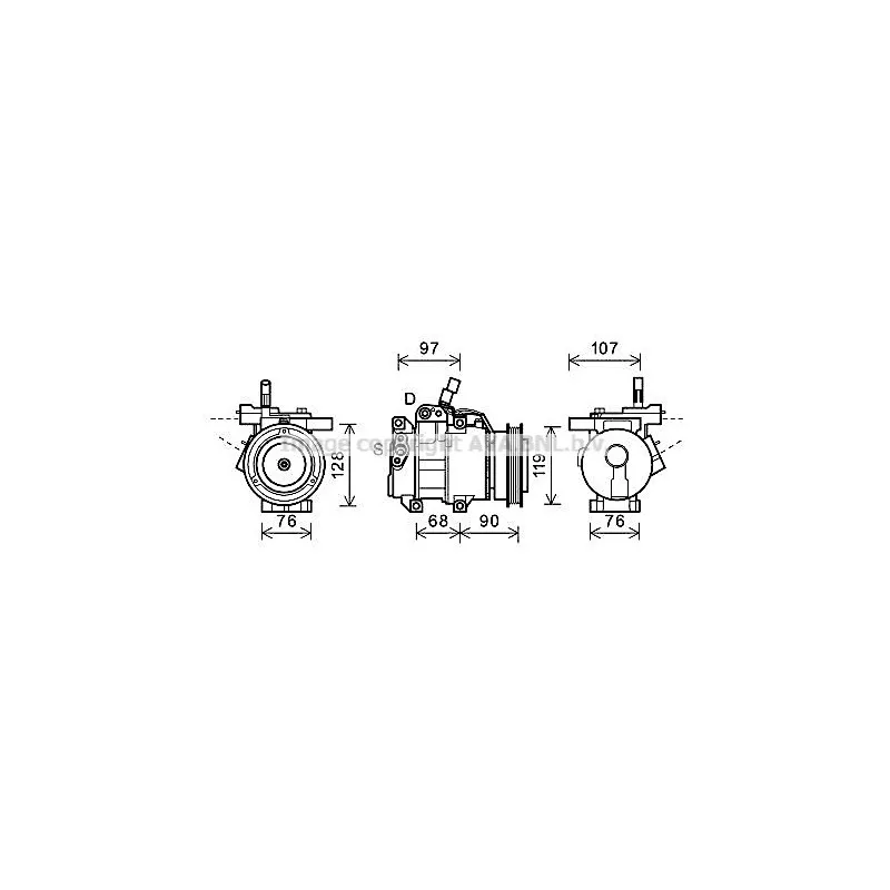 Compresseur, climatisation AVA QUALITY COOLING KAAK161