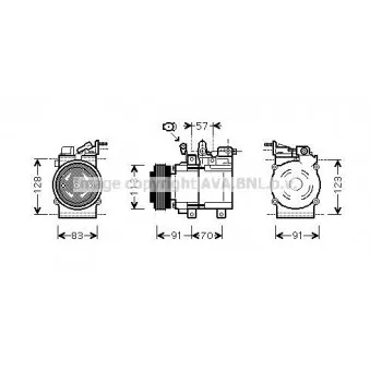 Compresseur, climatisation AVA QUALITY COOLING KAAK174