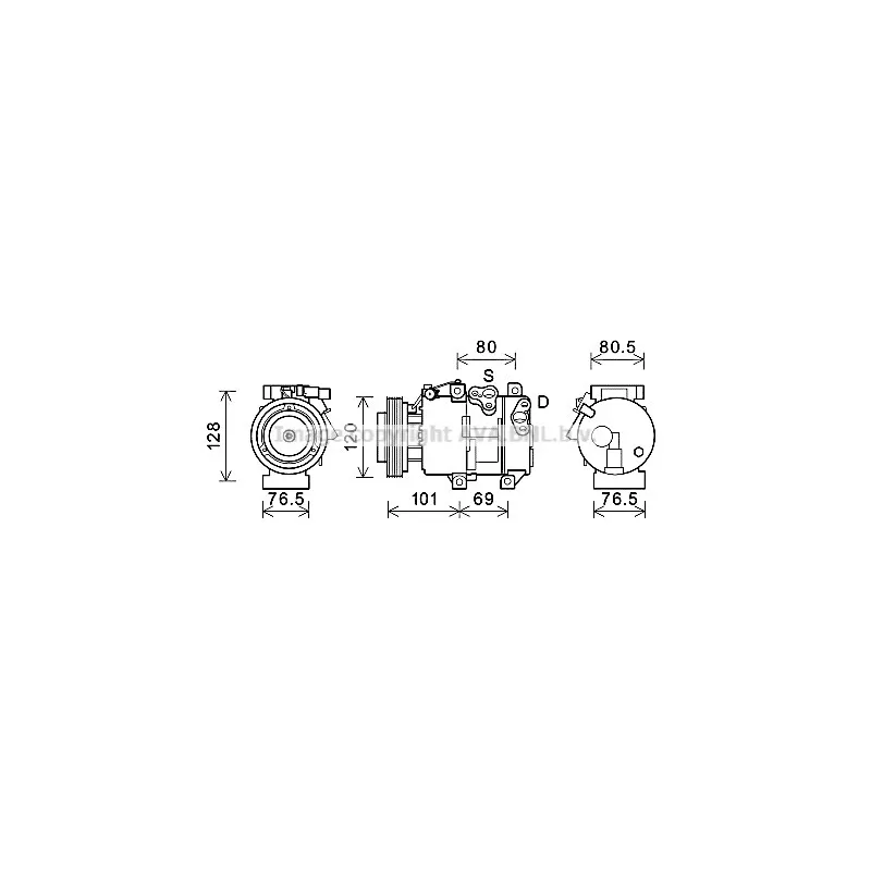Compresseur, climatisation AVA QUALITY COOLING KAAK218