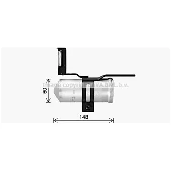 Filtre déshydratant, climatisation AVA QUALITY COOLING KAD303