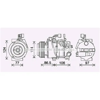 Compresseur, climatisation AVA QUALITY COOLING KAK285