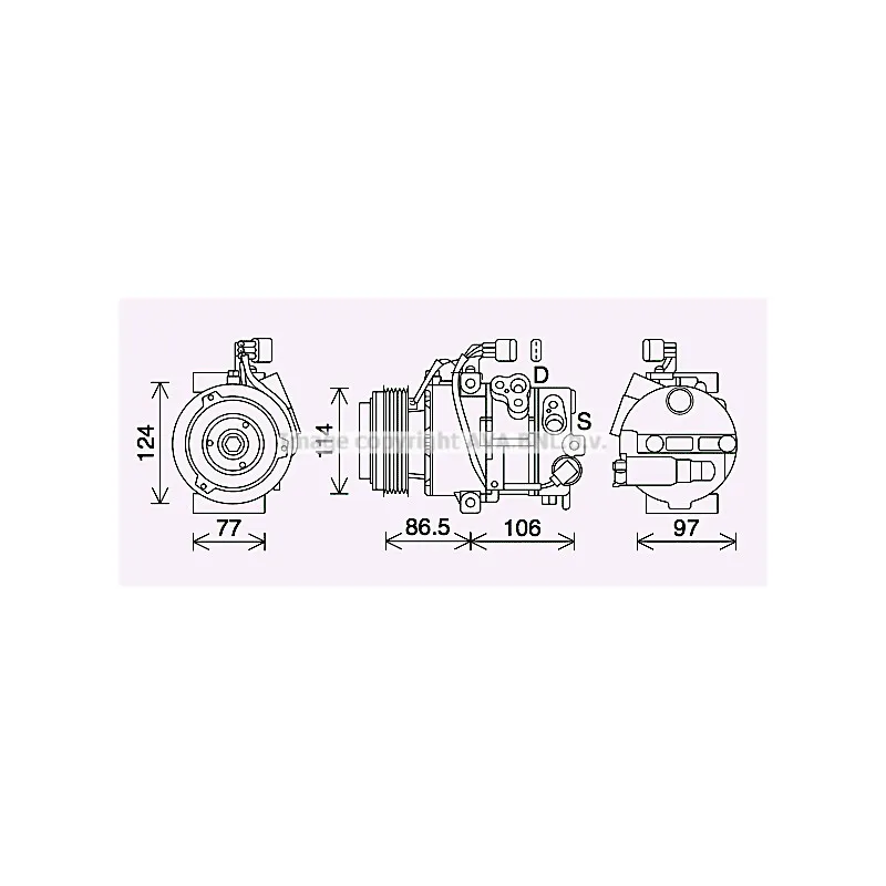 Compresseur, climatisation AVA QUALITY COOLING KAK285