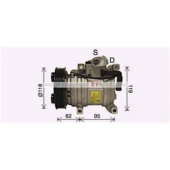Compresseur, climatisation AVA QUALITY COOLING KAK298