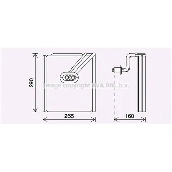 Évaporateur climatisation AVA QUALITY COOLING KAV294