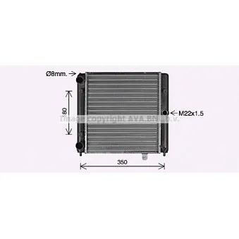 Radiateur, refroidissement du moteur AVA QUALITY COOLING