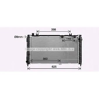 Radiateur, refroidissement du moteur AVA QUALITY COOLING LA2038