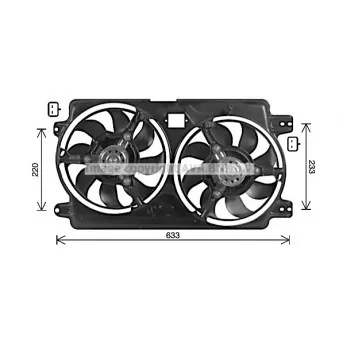 Ventilateur, refroidissement du moteur AVA QUALITY COOLING LC7504