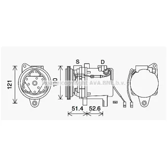 Compresseur, climatisation AVA QUALITY COOLING MCAK019