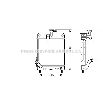 Radiateur, refroidissement du moteur AVA QUALITY COOLING MF2001