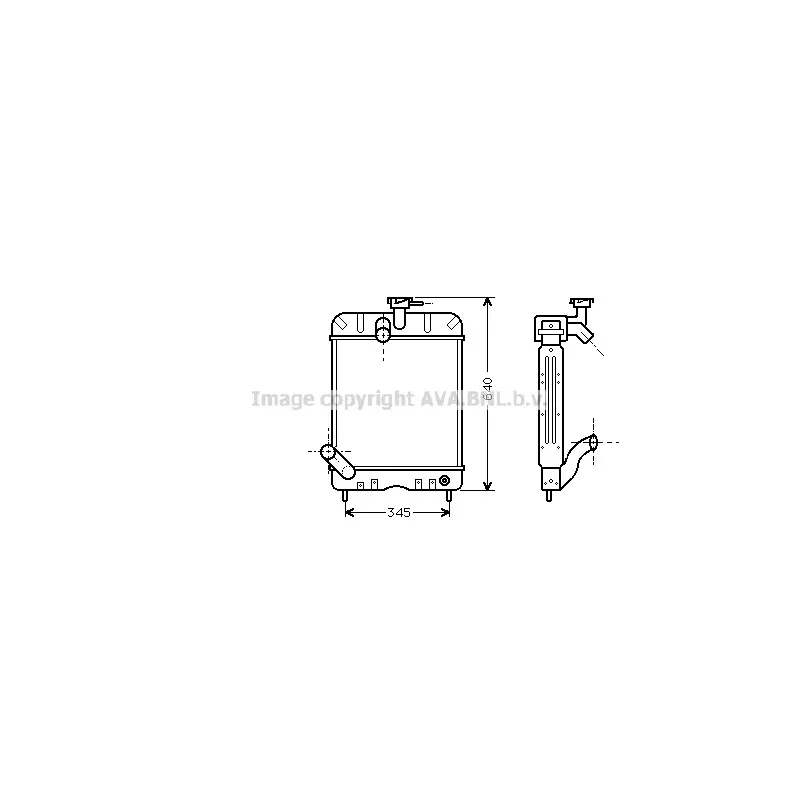 Radiateur, refroidissement du moteur AVA QUALITY COOLING MF2001