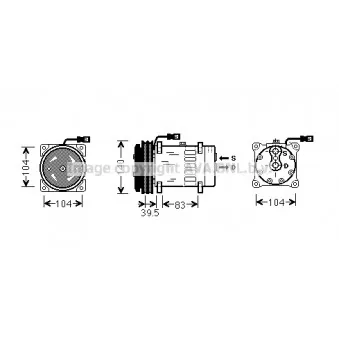 Compresseur, climatisation AVA QUALITY COOLING MFAK004
