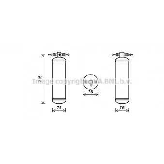 Filtre déshydratant, climatisation AVA QUALITY COOLING MFD026