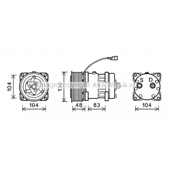 Compresseur, climatisation AVA QUALITY COOLING MFK029