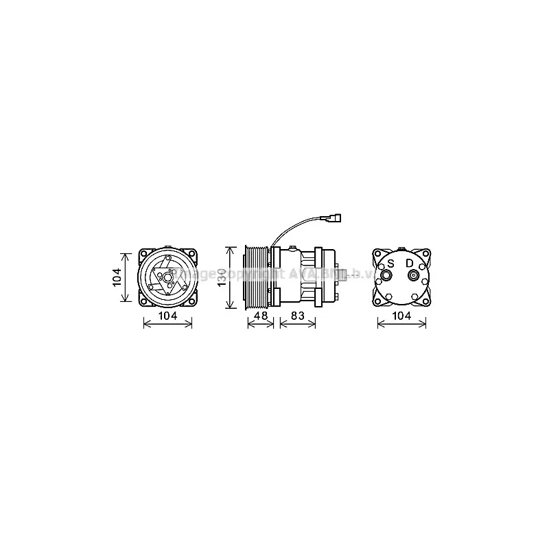 Compresseur, climatisation AVA QUALITY COOLING MFK029