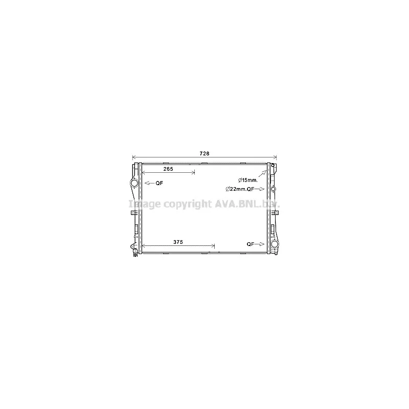 Radiateur, refroidissement du moteur AVA QUALITY COOLING MS2679