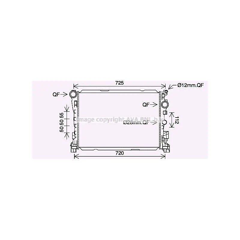 Radiateur, refroidissement du moteur AVA QUALITY COOLING MS2691
