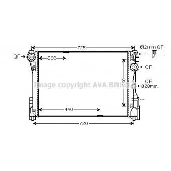 Radiateur, refroidissement du moteur AVA QUALITY COOLING MS2693
