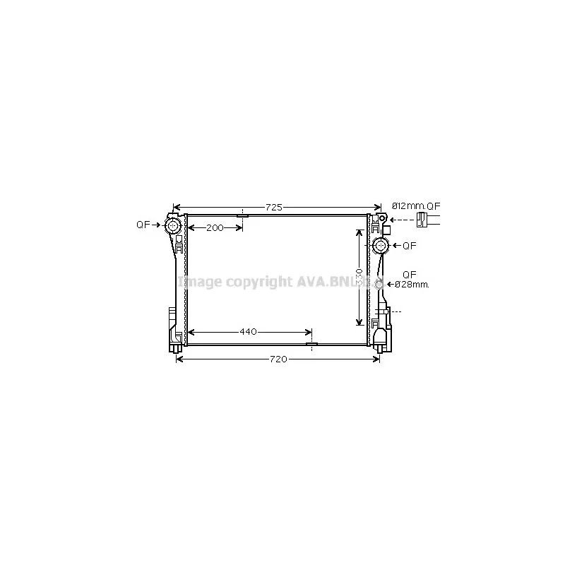 Radiateur, refroidissement du moteur AVA QUALITY COOLING MS2693