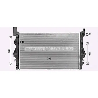 Radiateur, refroidissement du moteur AVA QUALITY COOLING