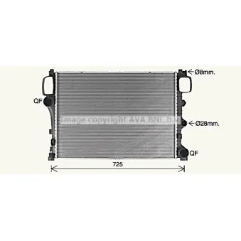 Radiateur, refroidissement du moteur AVA QUALITY COOLING MS2776