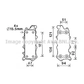 Radiateur d'huile AVA QUALITY COOLING MS3685