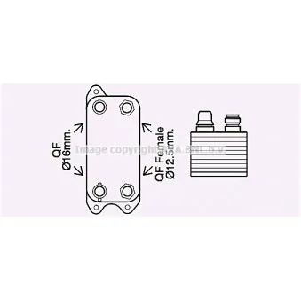 Radiateur d'huile de boîte automatique AVA QUALITY COOLING MS3686
