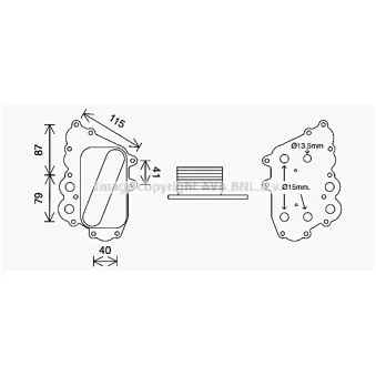 Radiateur d'huile AVA QUALITY COOLING MS3713