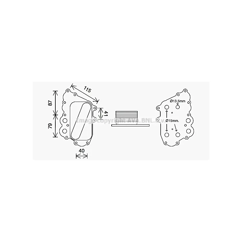 Radiateur d'huile AVA QUALITY COOLING MS3713