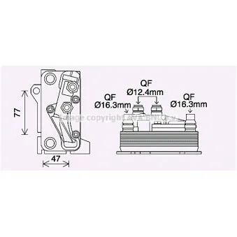 Radiateur d'huile de boîte automatique AVA QUALITY COOLING MS3714