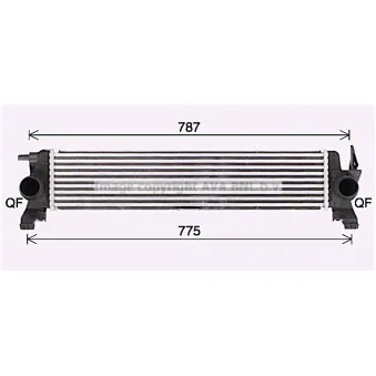 Intercooler, échangeur AVA QUALITY COOLING MS4720