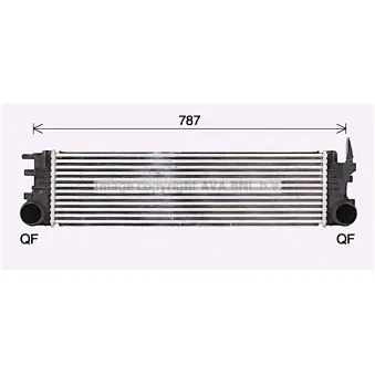Intercooler, échangeur AVA QUALITY COOLING MS4721