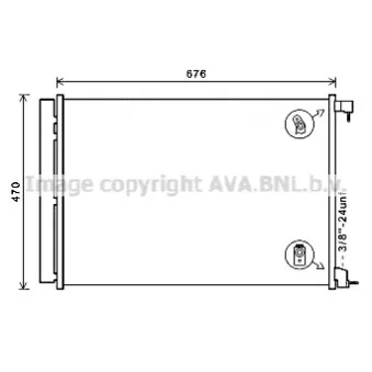 Condenseur, climatisation AVA QUALITY COOLING MS5678D