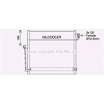 Condenseur, climatisation AVA QUALITY COOLING MS5707D