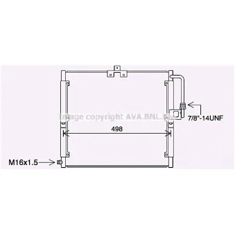 Condenseur, climatisation AVA QUALITY COOLING MS5709