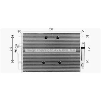 Condenseur, climatisation AVA QUALITY COOLING MS5724D