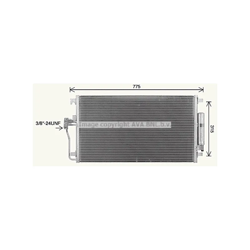 Condenseur, climatisation AVA QUALITY COOLING MS5761D