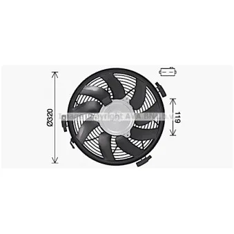 Ventilateur, refroidissement du moteur AVA QUALITY COOLING MS7719