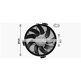 Ventilateur, refroidissement du moteur AVA QUALITY COOLING MS7722