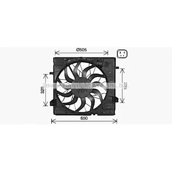 Ventilateur, refroidissement du moteur AVA QUALITY COOLING MS7734