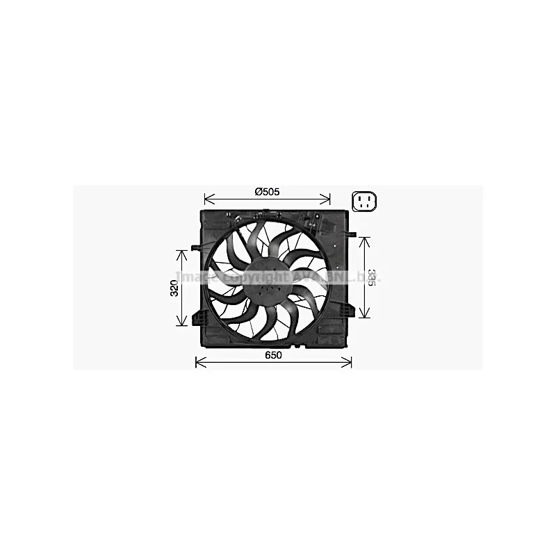 Ventilateur, refroidissement du moteur AVA QUALITY COOLING MS7734