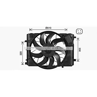 Ventilateur, refroidissement du moteur AVA QUALITY COOLING MS7735