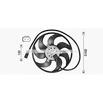 Ventilateur, refroidissement du moteur AVA QUALITY COOLING MS7764