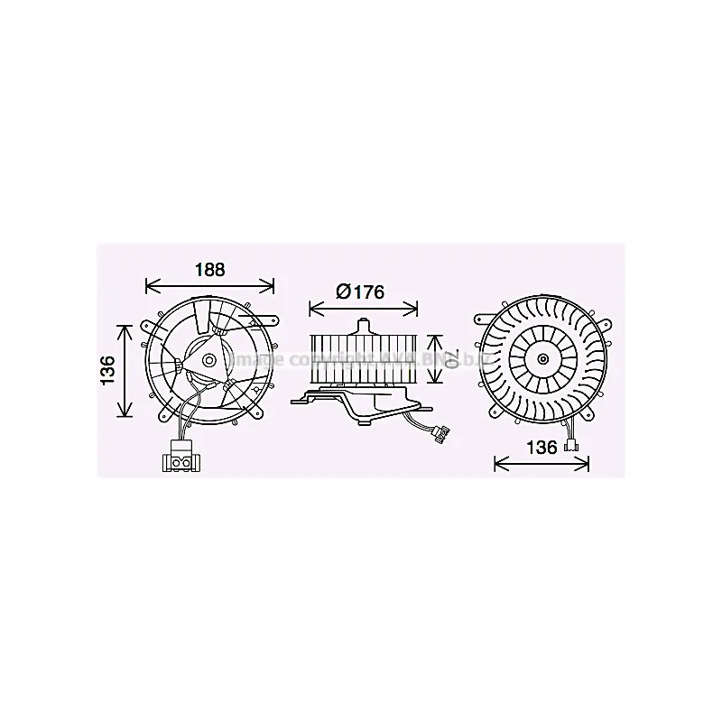 Moteur électrique, pulseur d'air habitacle AVA QUALITY COOLING MS8689